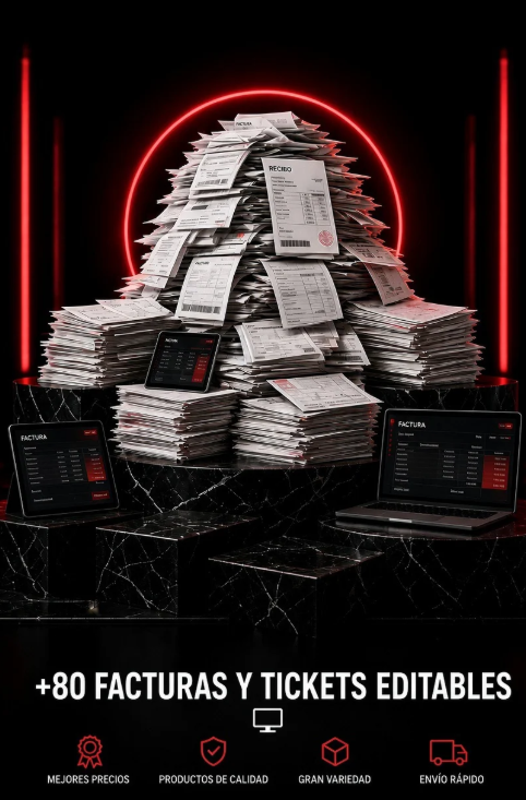 +99 FACTURAS Y TICKETS EDITABLES